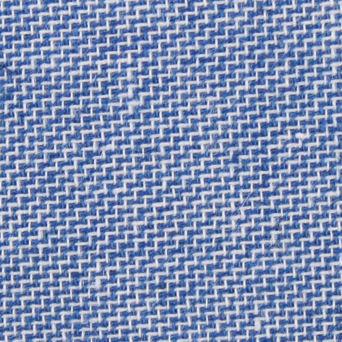 Santorini Blue Zig Zag Linen Fabric Necktie