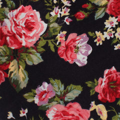 Santorini Pink Roses Necktie Fabric