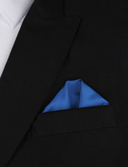 Sapphire Blue Winged Puff Pocket Square Fold