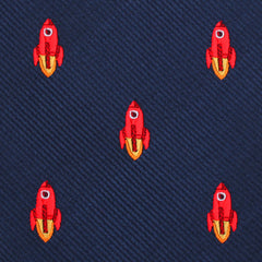 Saturn Red Rocket Necktie Fabric
