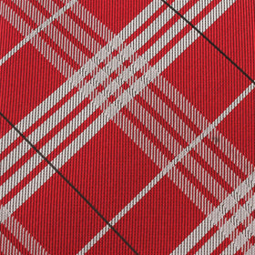 Scarlet Maroon with White Stripes Pocket Square