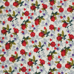 Scarlet Pimpernel Rose Necktie Fabric