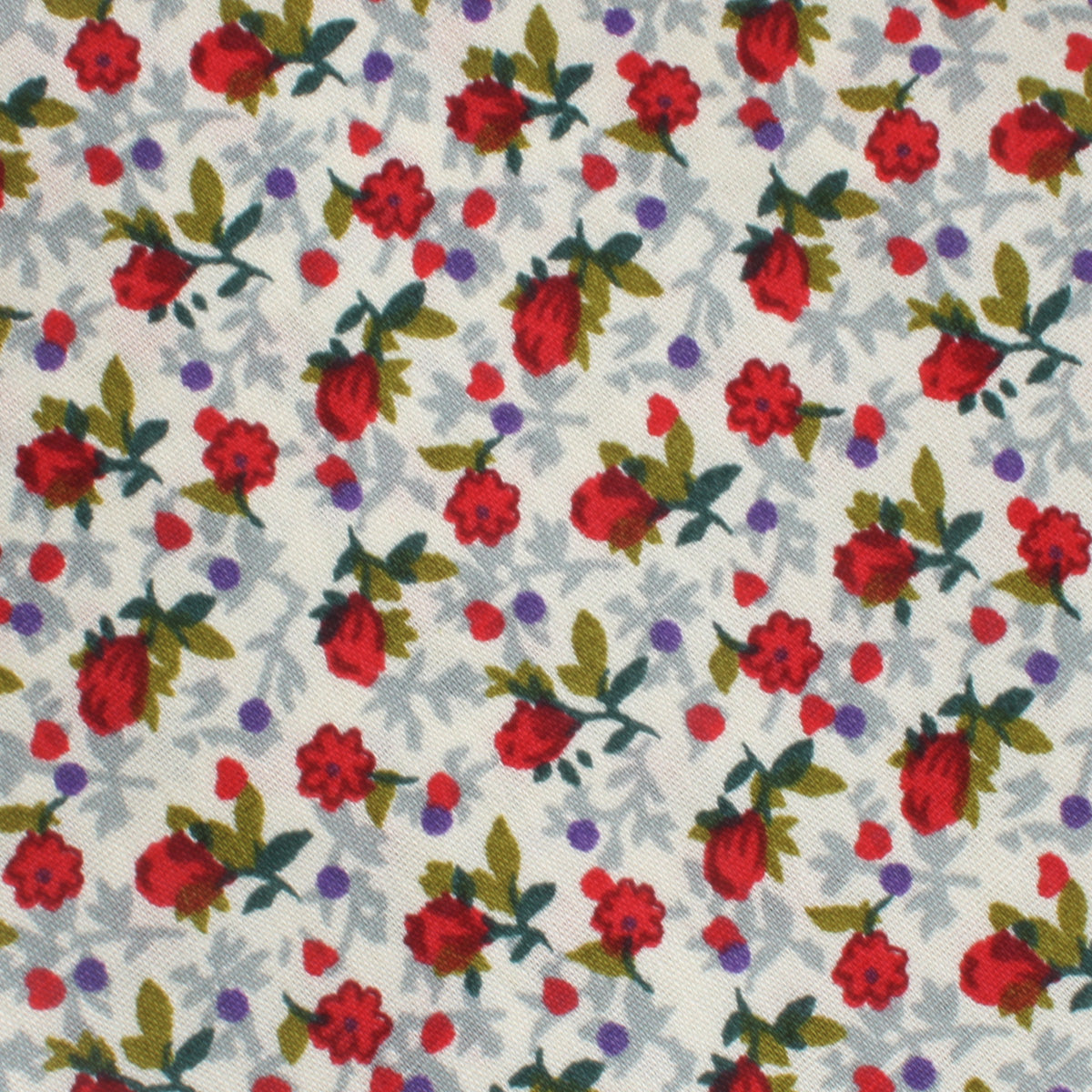 Scarlet Pimpernel Rose Pocket Square Fabric