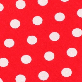 Red with White Large Polka Dots Cotton Pocket Square