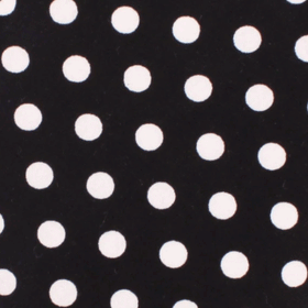 Black with White Large Polka Dots Cotton Pocket Square