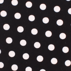 Black with White Large Polka Dots Cotton Pocket Square