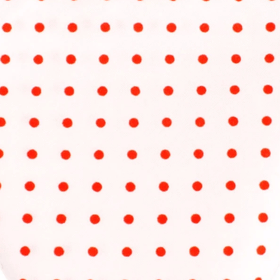 White Cotton with Red Mini Polka Dots Pocket Square