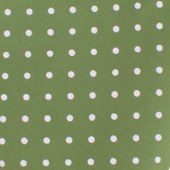 Olive Green Cotton with Mini White Polka Dots Pocket Square