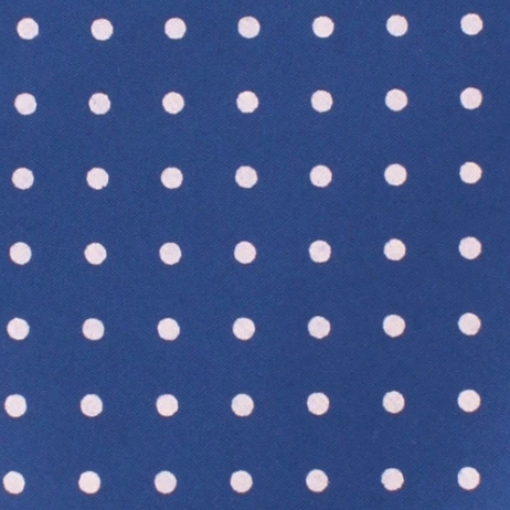Blue Cotton with Mini White Polka Dots Pocket Square