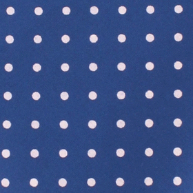 Blue Cotton with Mini White Polka Dots Pocket Square