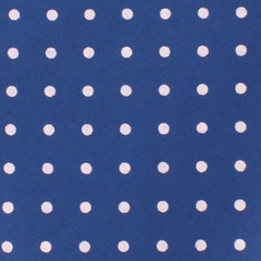 Blue Cotton with Mini White Polka Dots Pocket Square