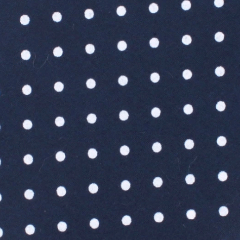 Navy Blue Cotton with Mini White Polka Dots Pocket Square
