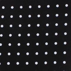 Black Cotton with Mini White Polka Dots Pocket Square