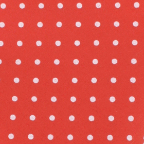 Cinnabar Red with White Polka Dots Cotton Pocket Square