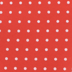 Cinnabar Red with White Polka Dots Cotton Pocket Square