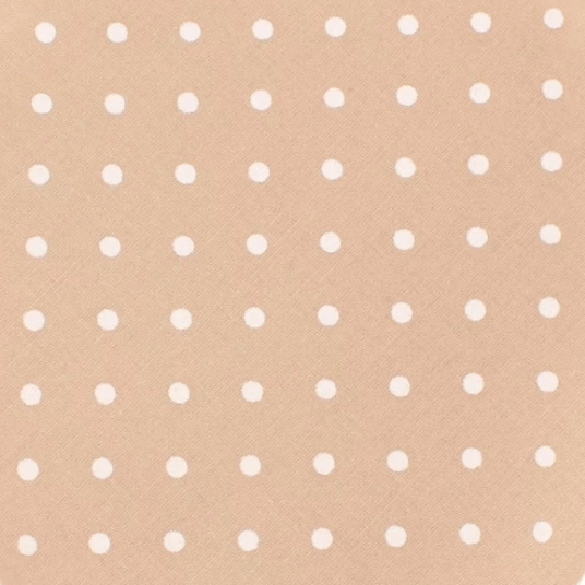 Light Brown with White Polka Dots Cotton Pocket Square