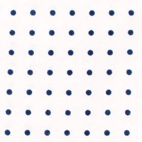 White Cotton with Navy Blue Mini Polka Dots Pocket Square