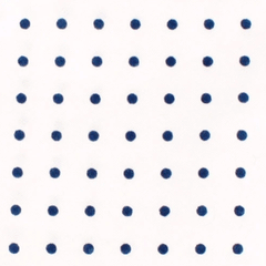 White Cotton with Navy Blue Mini Polka Dots Pocket Square