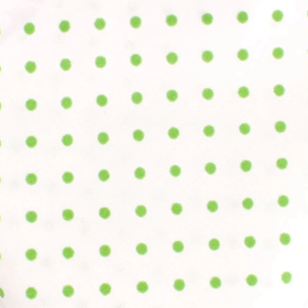 White Cotton with Green Mini Polka Dots Pocket Square