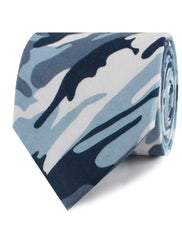 Sea Blue Camo Necktie
