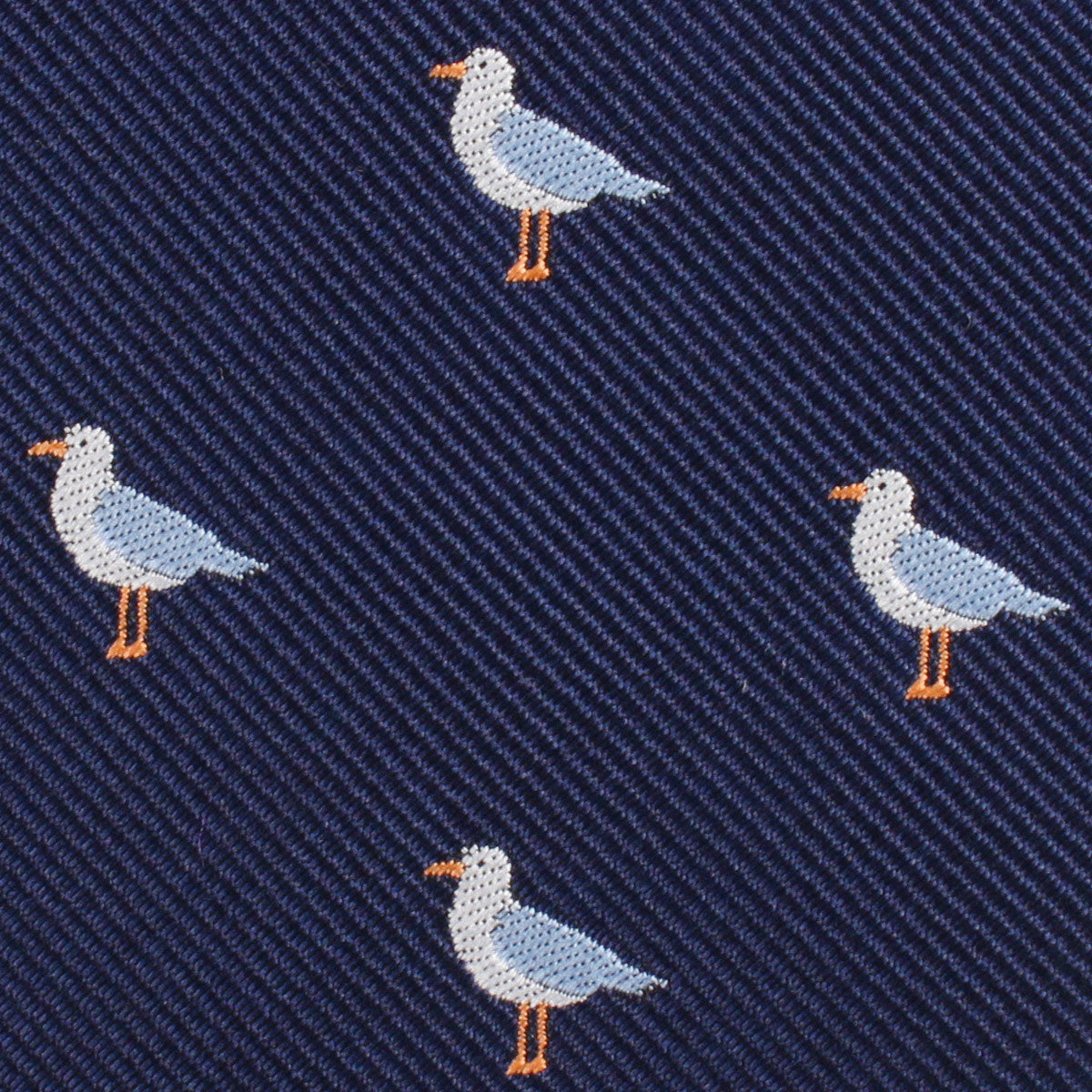 Seagull Bird Fabric Necktie