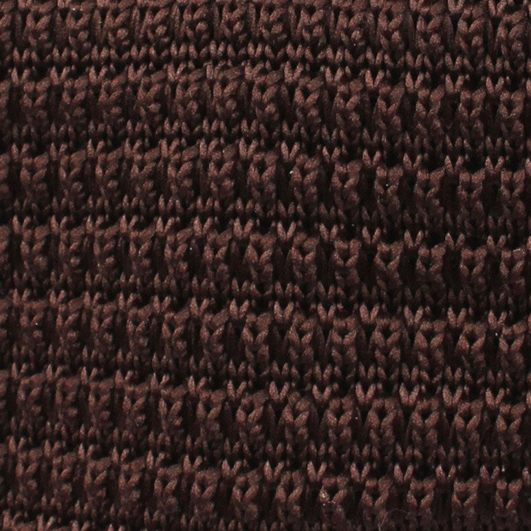 Seal Brown Knitted Tie Fabric