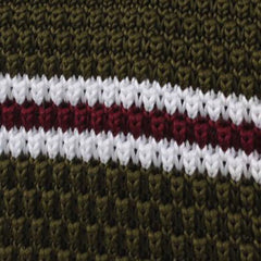 Penn Army Green Knitted Tie Fabric