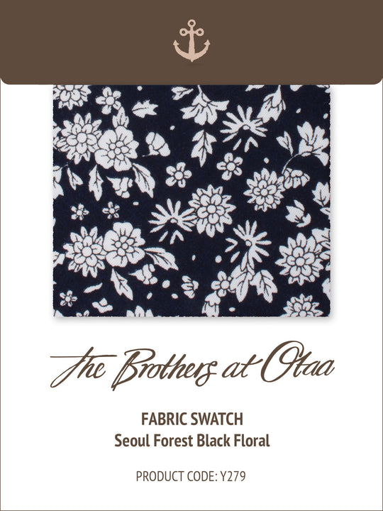 Fabric Swatch (Y279) - Seoul Forest Dark Navy Floral