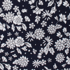 Seoul Forest Dark Navy Floral Necktie Fabric