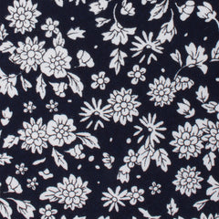 Seoul Forest Dark Navy Floral Fabric Swatch
