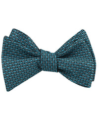 Seychelles Teal Anchor Self Tied Bow Tie