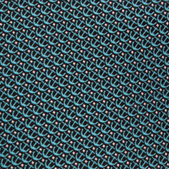 Seychelles Teal Anchor Pocket Square Fabric