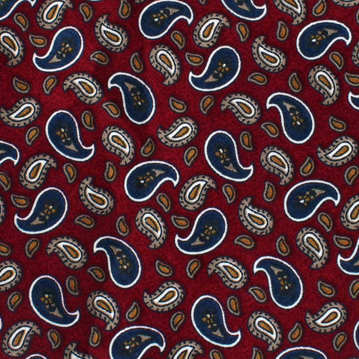 Shah of Iran Burgundy Paisley Necktie Fabric