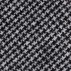 Sheepish Black Houndstooth Wool Fabric Pocket Square