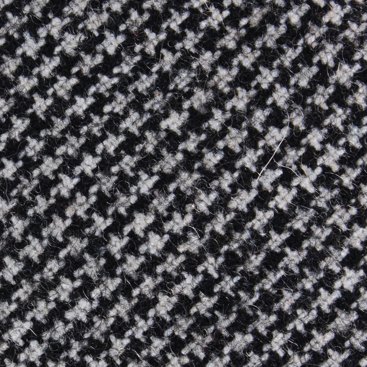 Sheepish Black Houndstooth Wool Fabric Self Diamond Bowtie