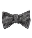Sheepish Black Houndstooth Wool Self Tied Bowtie
