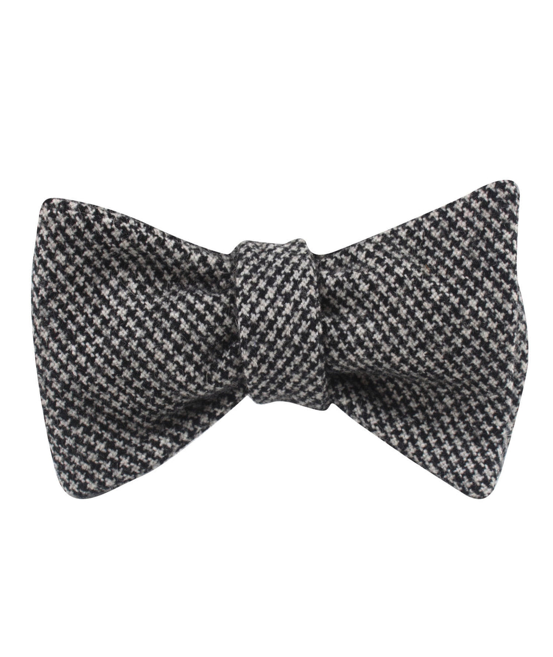 Sheepish Black Houndstooth Wool Self Tied Bowtie