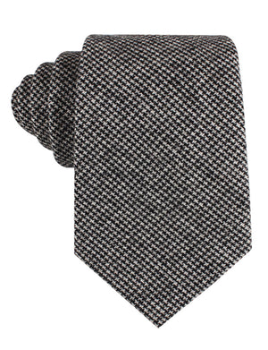 Sheepish Black Houndstooth Wool Tie