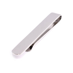 Shining Silver Round Clasp Tie Bar