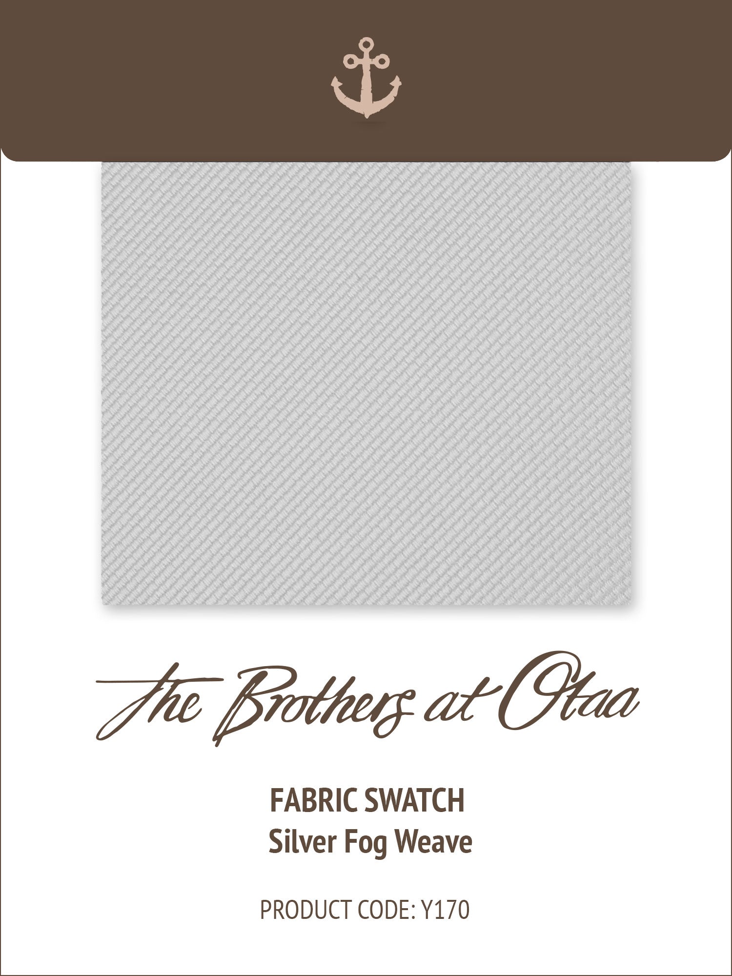 Silver Fog Weave Y170 Fabric Swatch
