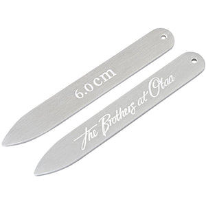 Brushed Silver Collar Stays