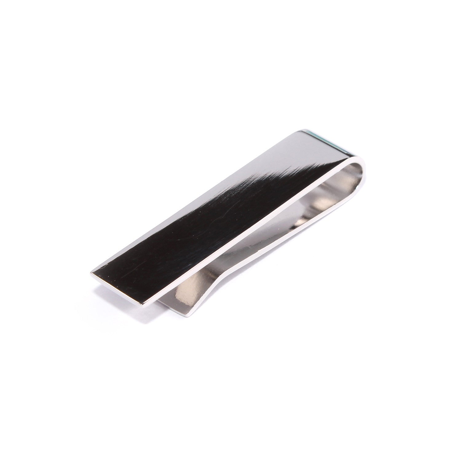 Silver Clasp Tie Bar Mens Classic Short Blank Square Tie Slide Bars