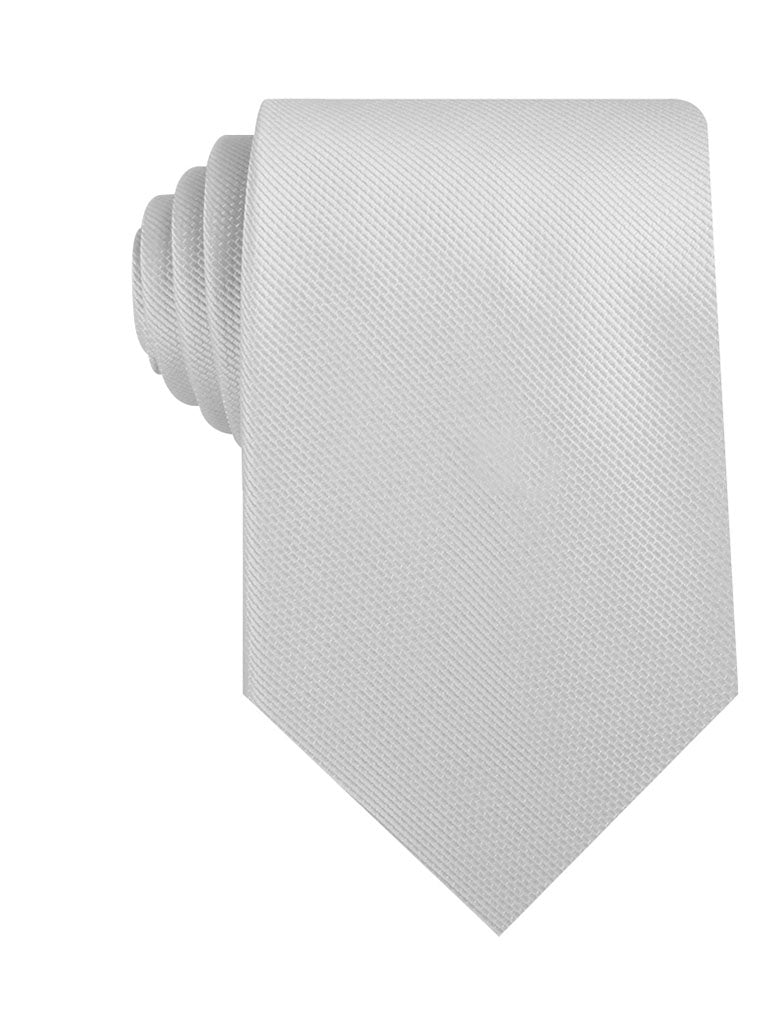 Silver Fog Weave Necktie