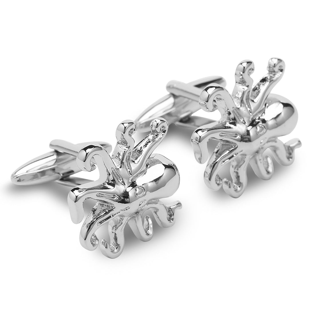 Silver Ghost Octopus Cufflink