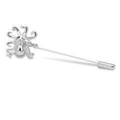 Silver Ghost Octopus Lapel Pin