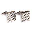 Silver Matrix Cufflinks Front OTAA