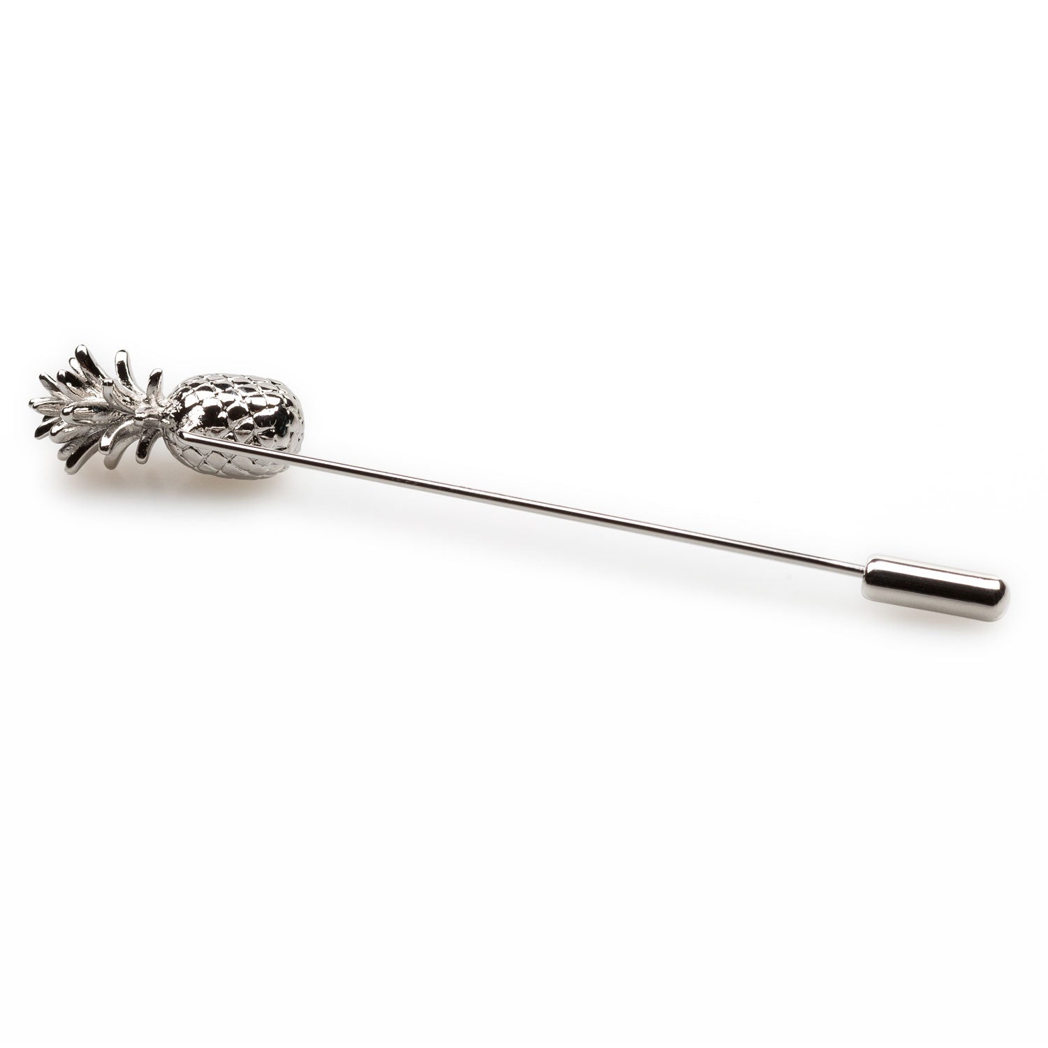Silver Pineapple Lapel Pin for Mens