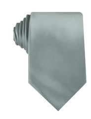 Silver Sage Satin Necktie