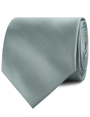Silver Sage Satin Neckties