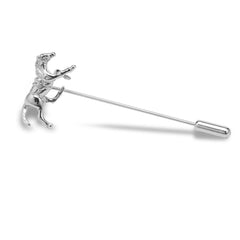 Silver Stallion Horse Lapel Pin